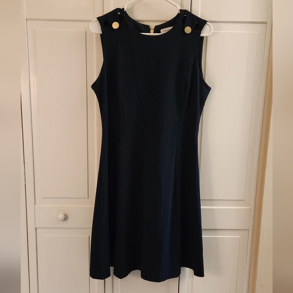 Navy Blue Sleeveless Calvin Klein Dress